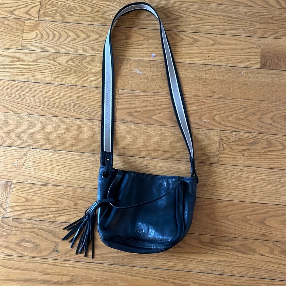 Margot Leather Black Crossbody Purse